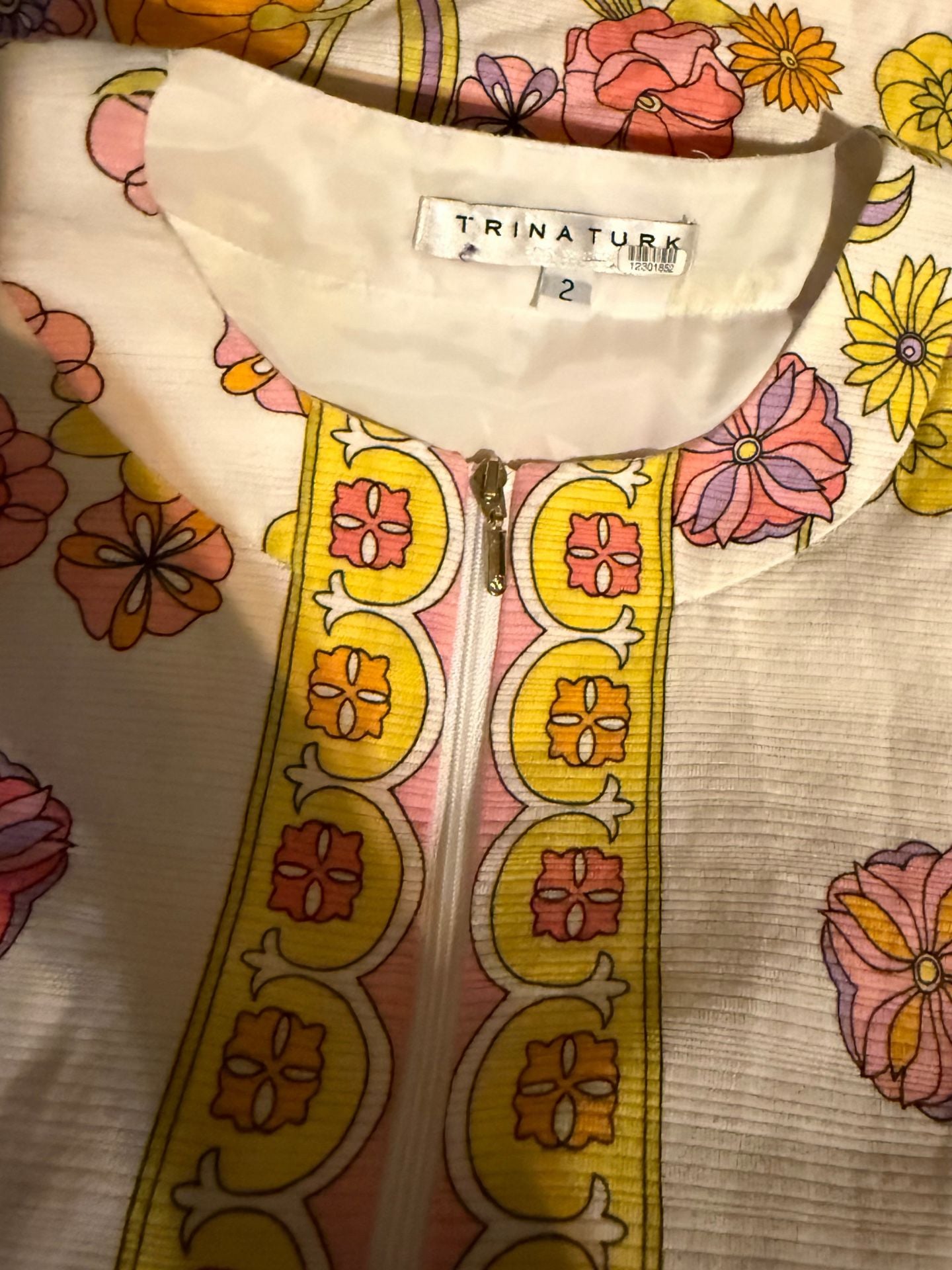 Trina Turk Arboretum Crescent Drive Ottoman Mini Dress Size 2 7