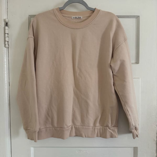 Reformation Jeans Beige Crewneck Sweatshirt