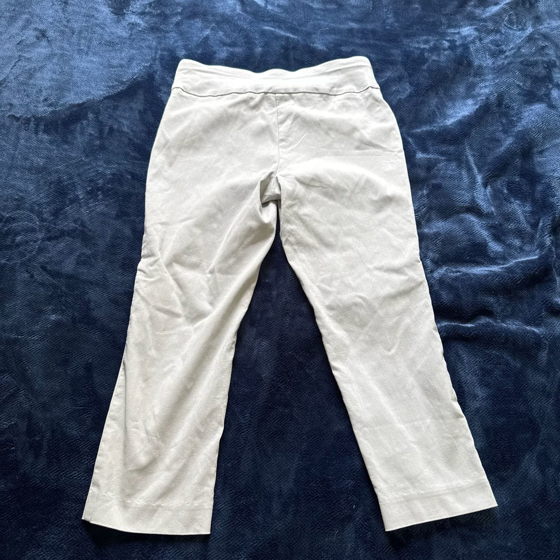 Alfani Women's Beige Pull-On Stretch Cropped Pants Size 4P Capris 5