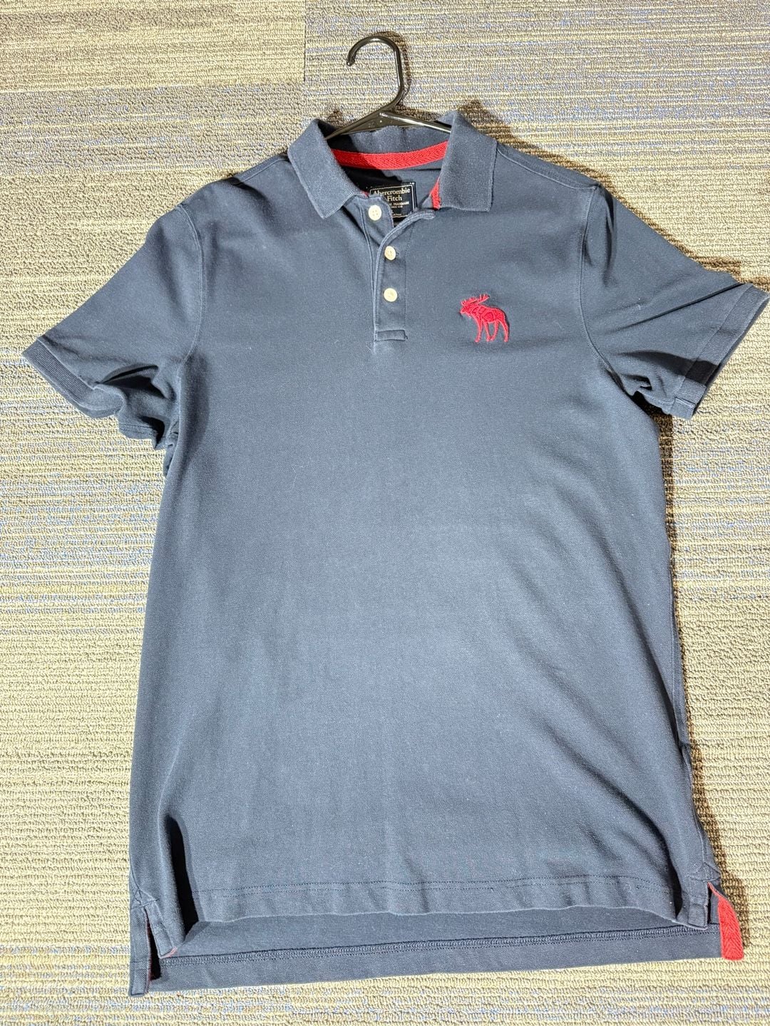 Abercrombie & Fitch Men's Navy Blue Polo Shirt 2