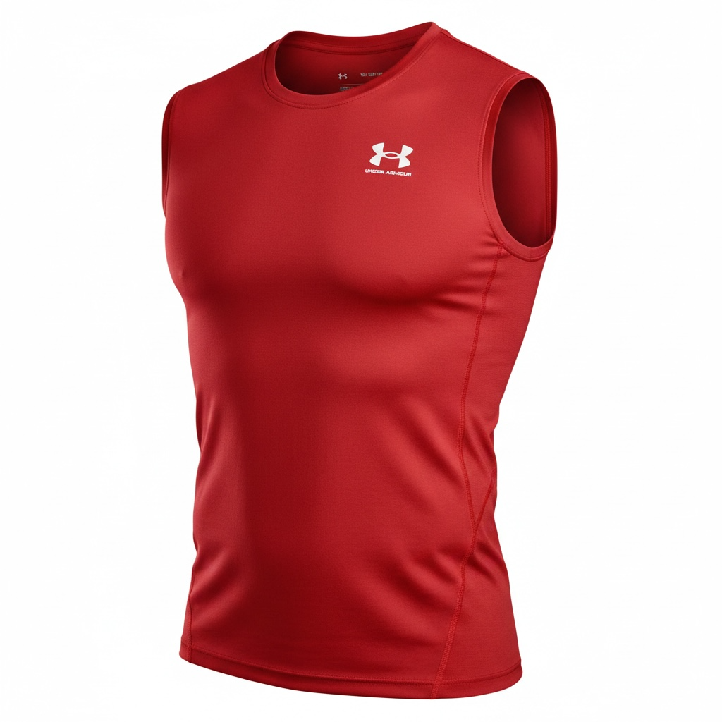 Under Armour Men's HeatGear Armour Compression Sleeveless Shirt Red 1361522 2XLT 2