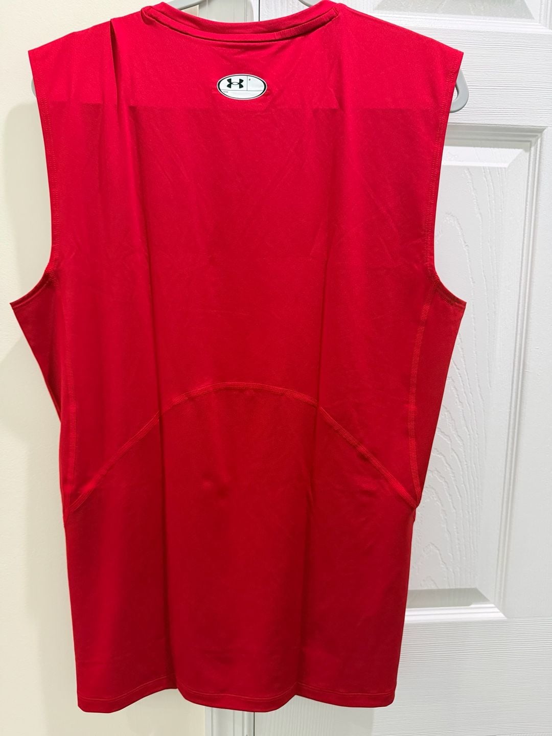 Under Armour Men's HeatGear Armour Compression Sleeveless Shirt Red 1361522 2XLT 5