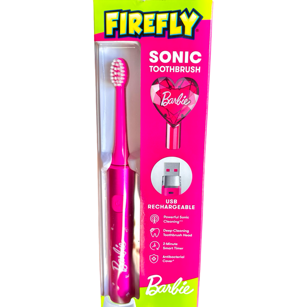 Firefly Sonic Barbie Toothbrush with USB Charging and Antibacterial Cover