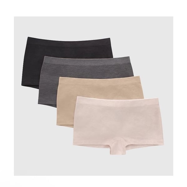 New Hanes Girls' Seamless Comfort 4-Pack Boyshort Underwear Sz L 10 -12 