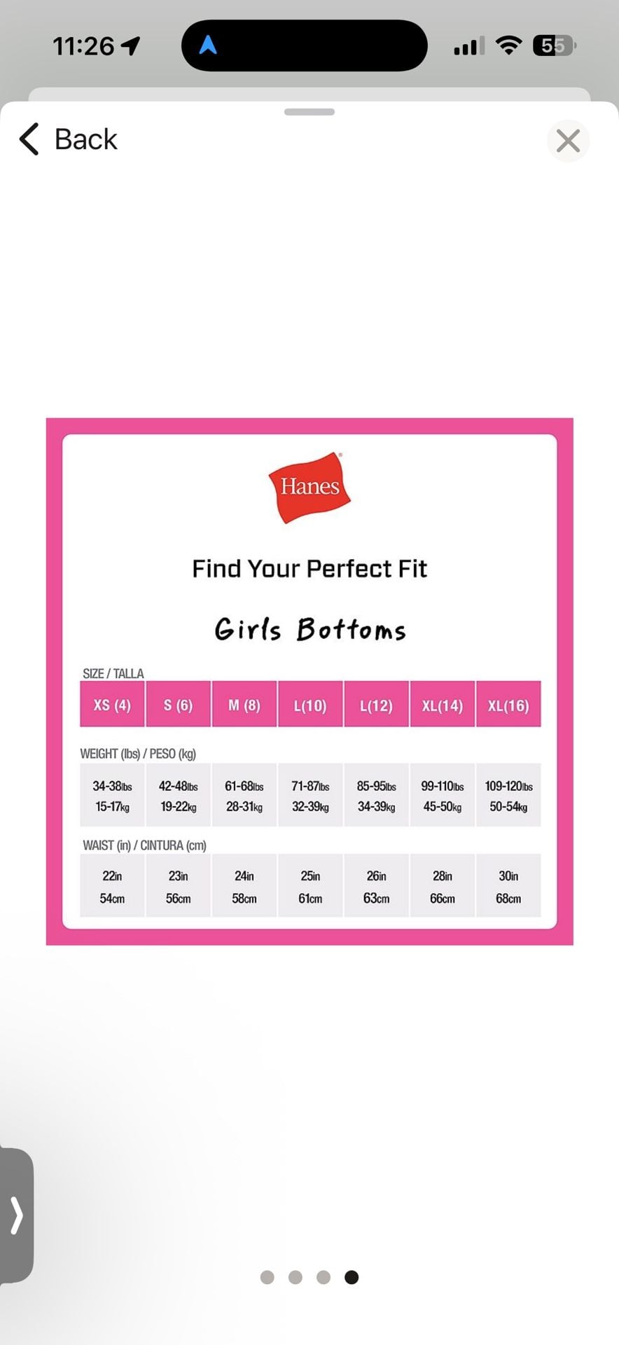 New Hanes Girls' Seamless Comfort 4-Pack Boyshort Underwear Sz L 10 -12 4