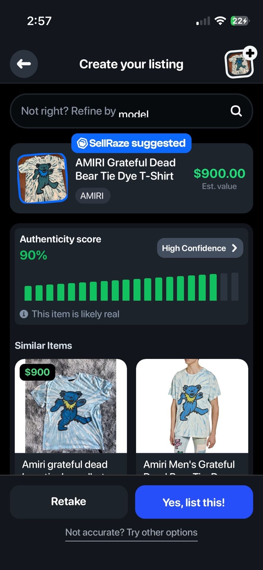 AMIRI Grateful Dead Bear Tie-Dye T-Shirt 6