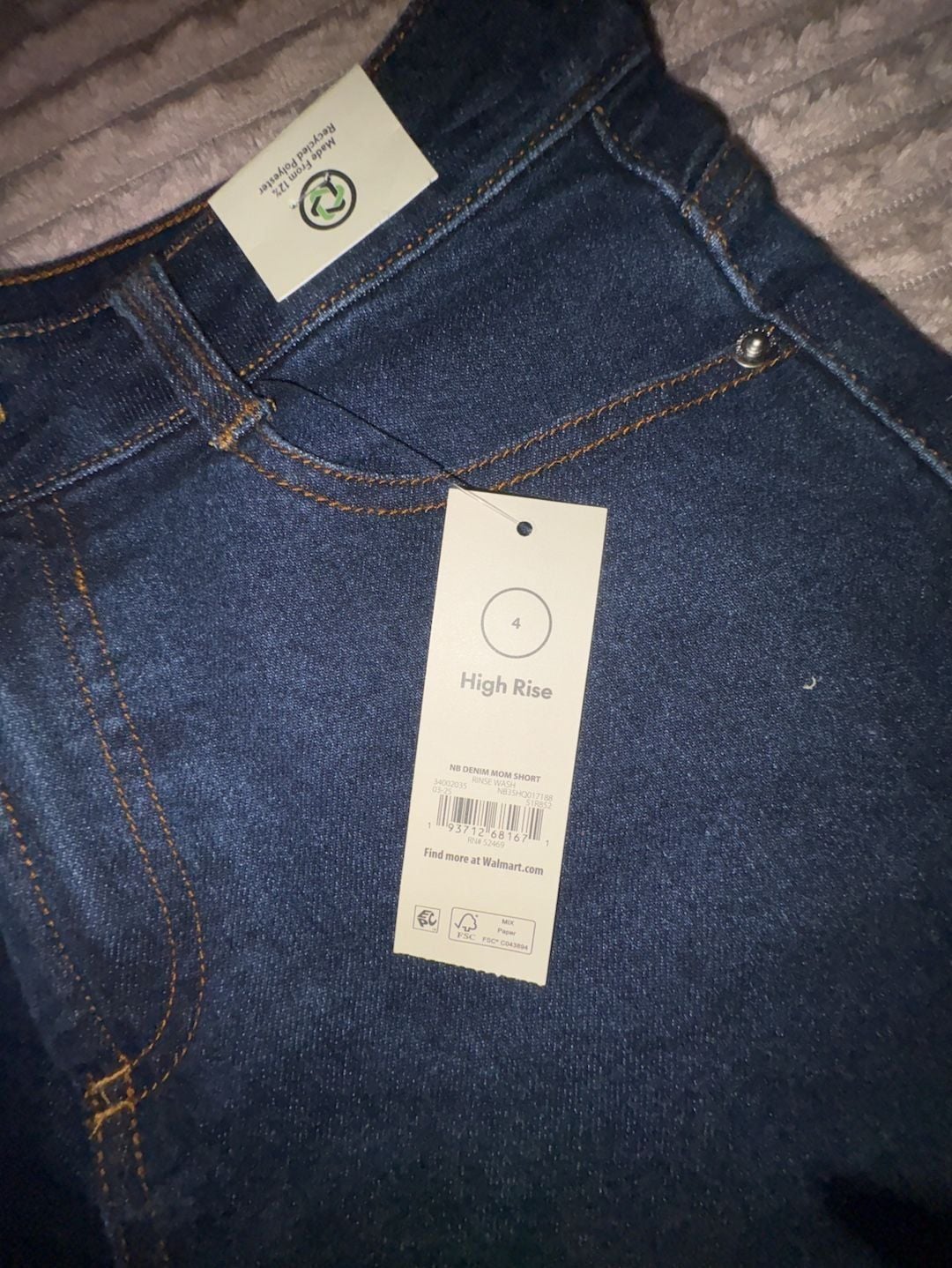 No Boundaries Women's Denim Mom Shorts Rinse Wash Size 4 3