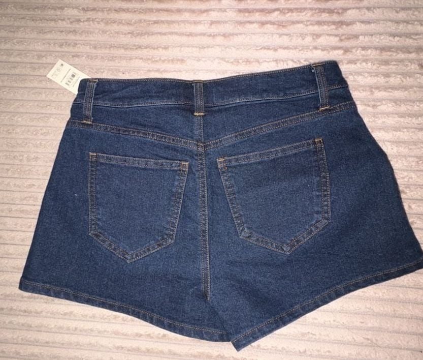 No Boundaries Women's Denim Mom Shorts Rinse Wash Size 4 5