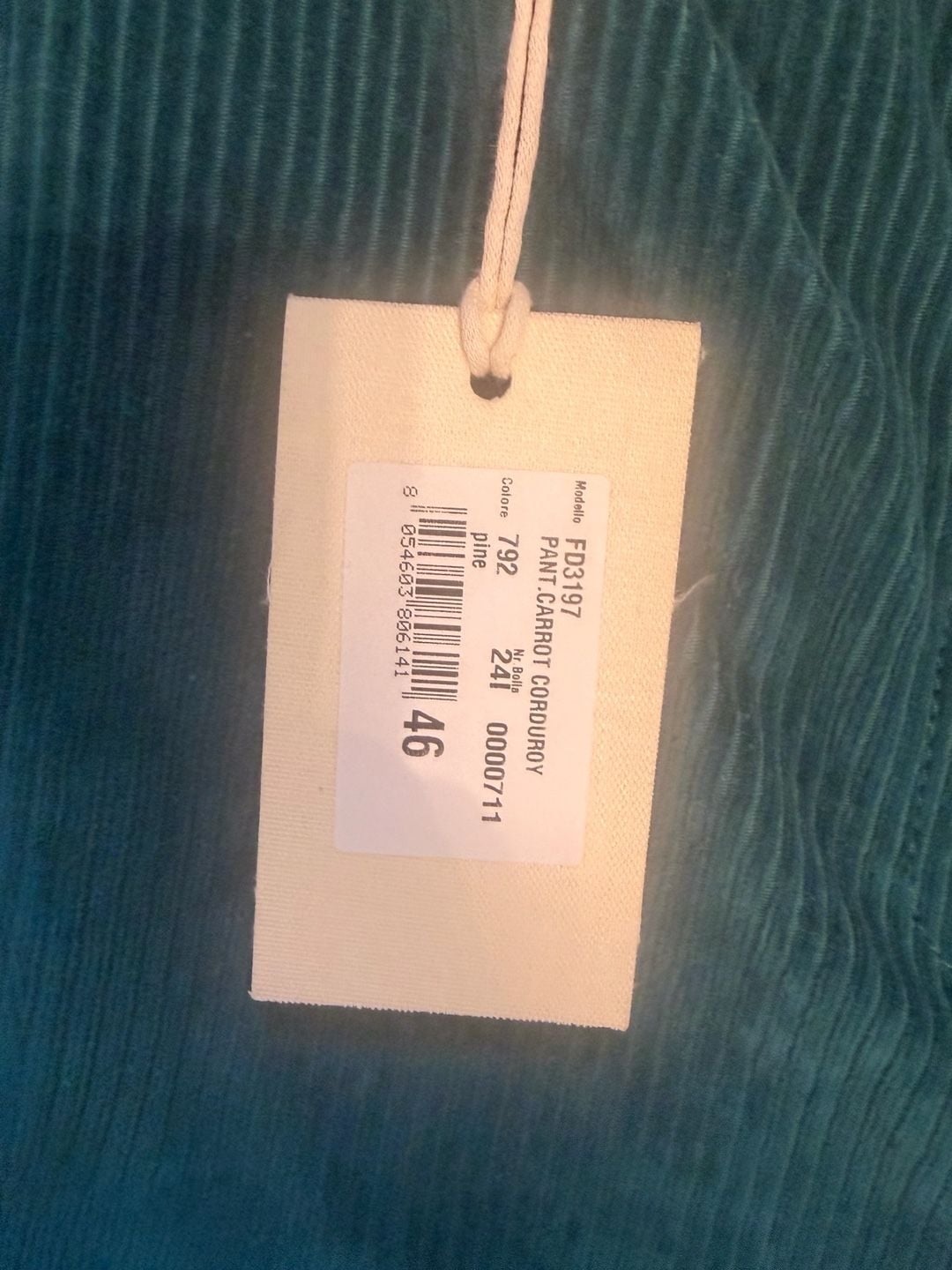 Circolo 1981 Pant Carrot Corduroy Pants - Pine 3