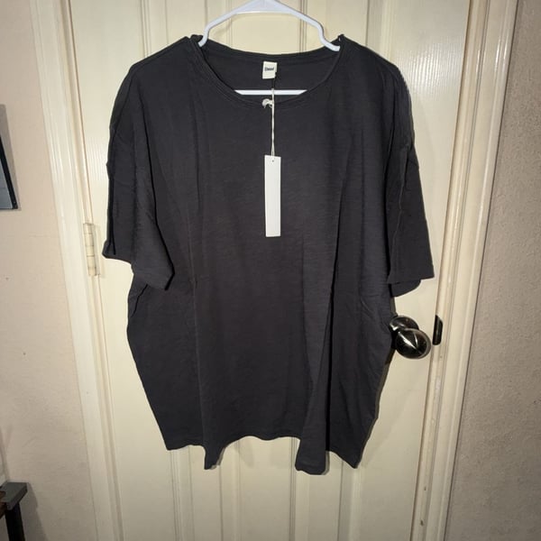 Elwood Oversized Crew Neck T-Shirt Dress, Black, XL