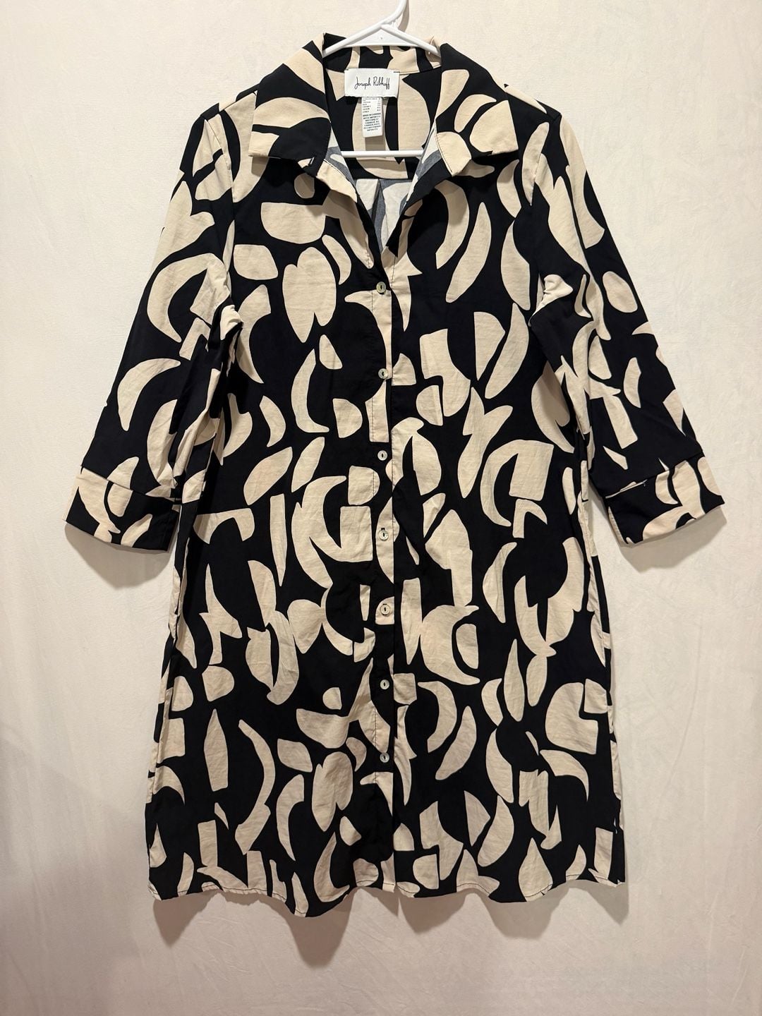 Joseph Ribkoff Abstract Print Stretch Poplin Trapeze Dress, Size 8 2