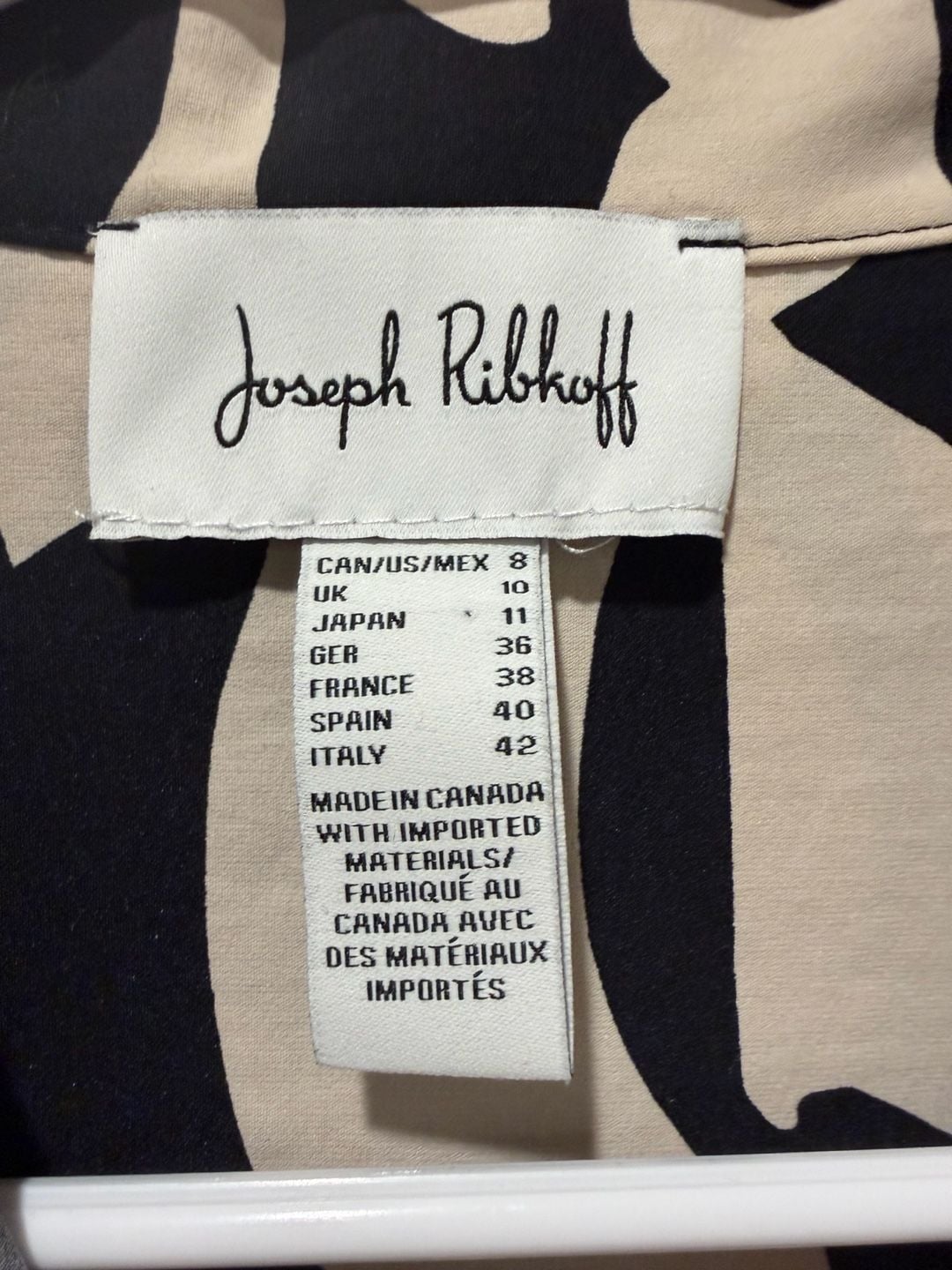 Joseph Ribkoff Abstract Print Stretch Poplin Trapeze Dress, Size 8 3