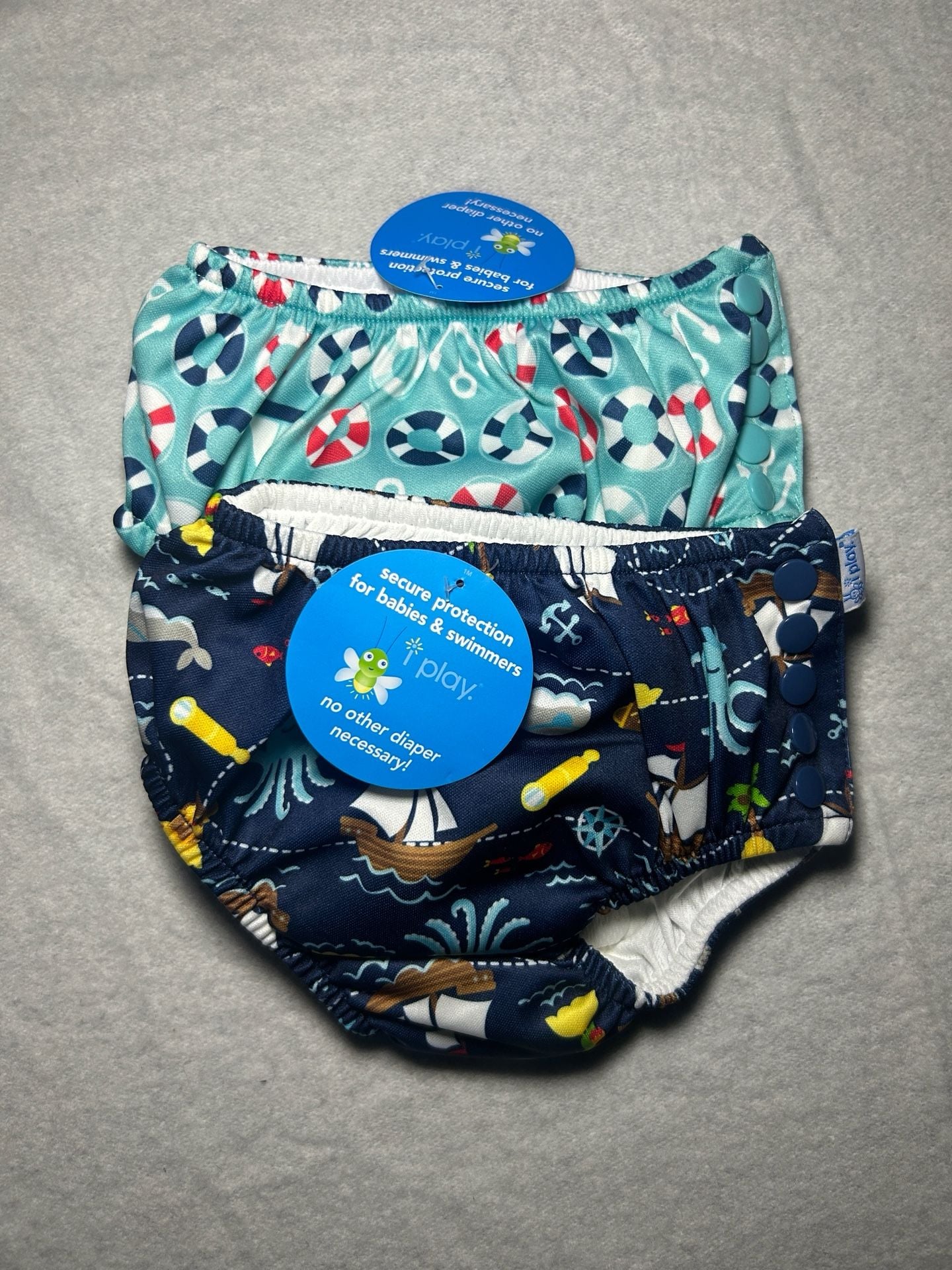 i play| 2 pack 18M Boy Pull-up Reusable Absorbent Swimsuit Diapers 1