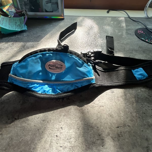 FuelBelt Blue Running Waist Pack Hydration Fanny Pack