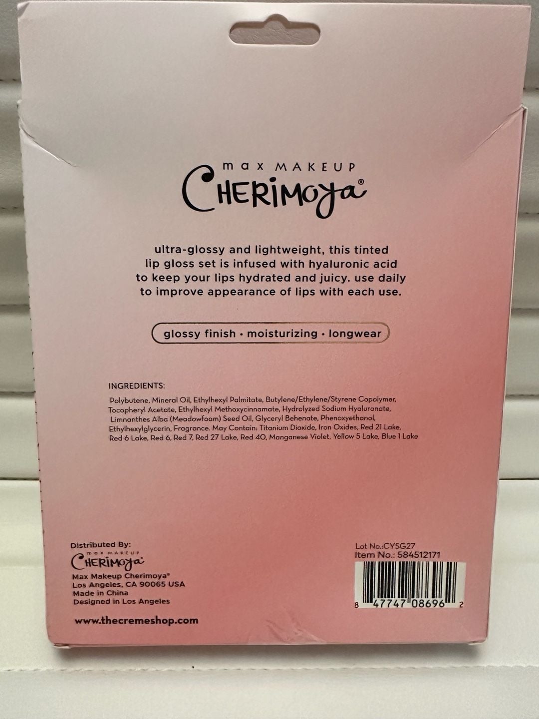 Max Makeup Cherimoya Lip Oil Trio - Watermelon Flavored 3