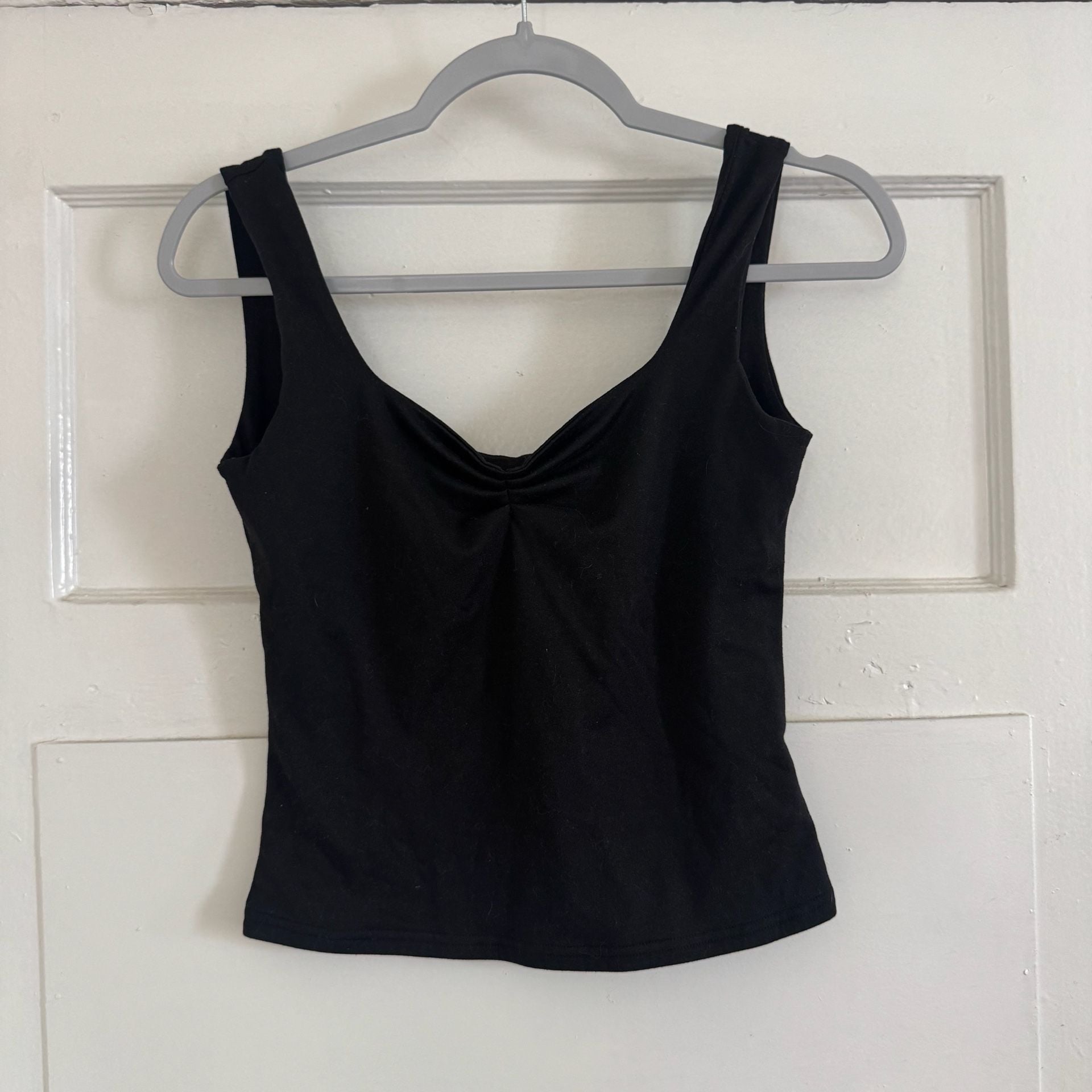 Black Cinched Sweetheart Tank Top 2