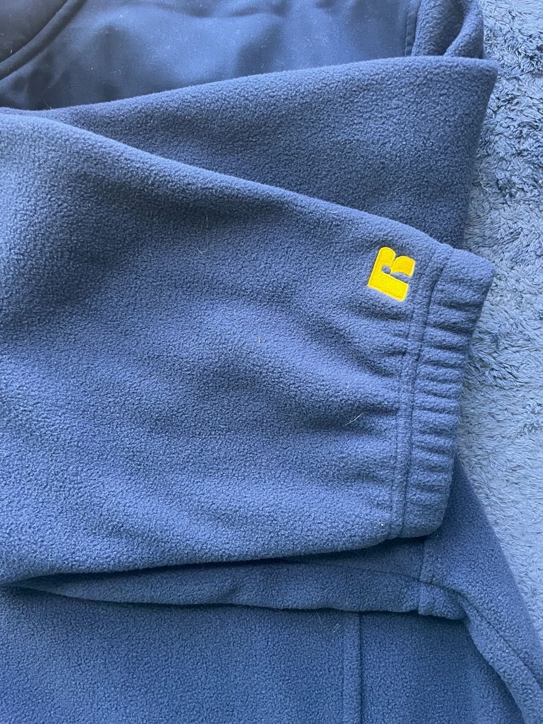 Russell Athletic Team Issue Michigan Wolverines Full-Zip Fleece Jacket Navy 1X 4