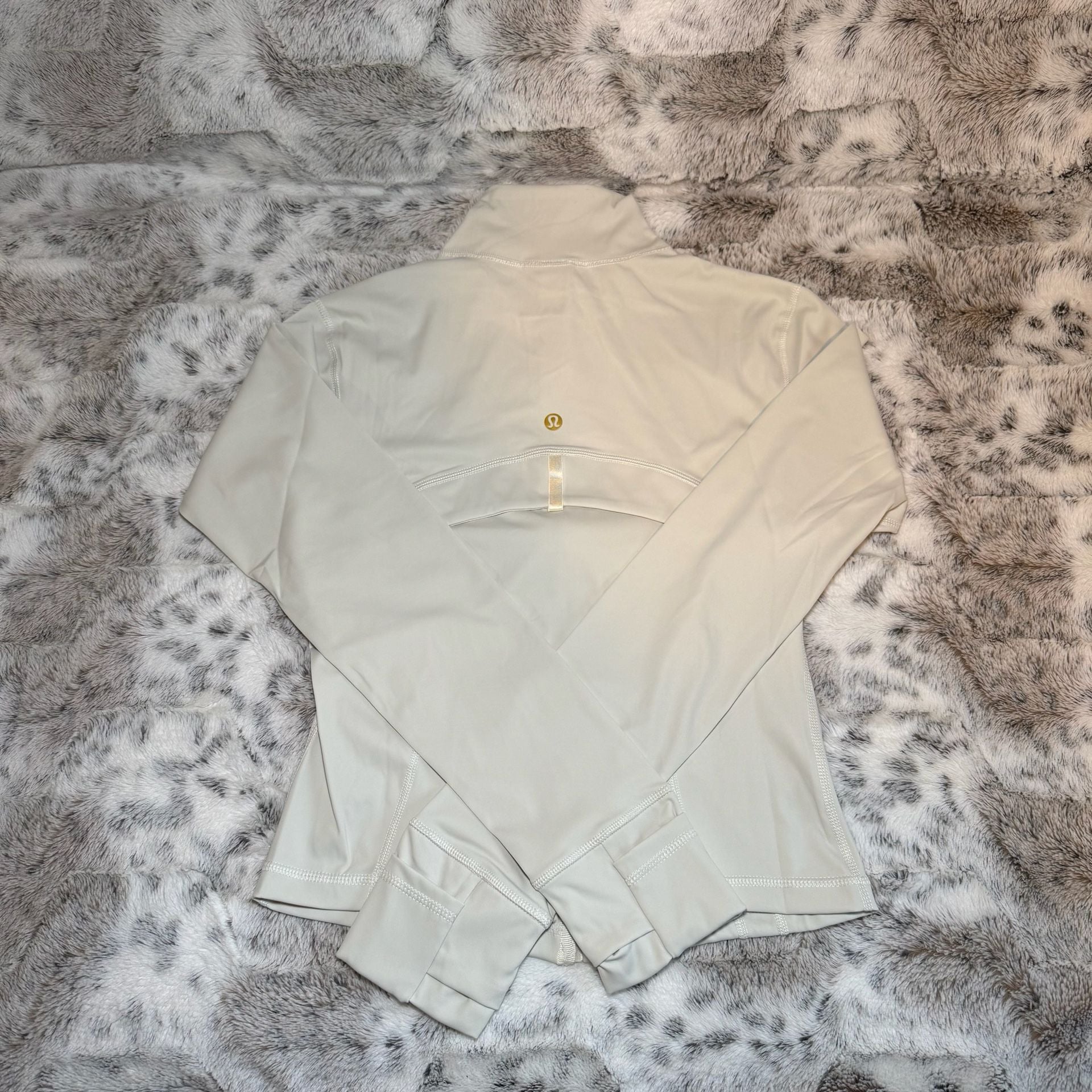 Lululemon Define Cropped Jacket Nulu Bone Gold Size 8 4