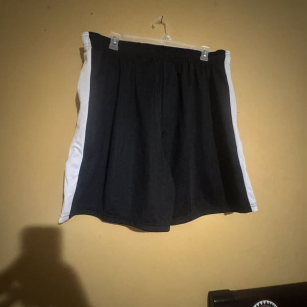 Pro Player Men's Black Athletic Basketball Shorts with White Side Stripes Size 3X