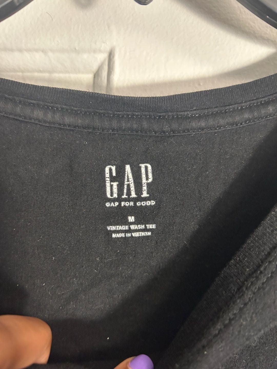 Gap Gap For Good Vintage Wash Tee Black Size M 4
