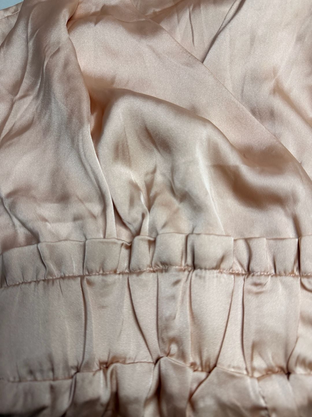Shinestar Blush Pink Champagne Satin Cross-Back Sz M Romper π | Coquette / Y2K 6