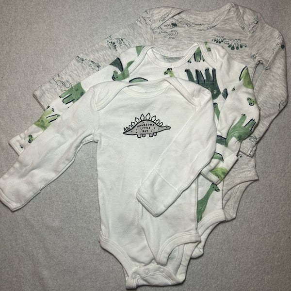 Carter's Just One You Baby Boys' 3pk Bodysuit - Dinosaur Print, Size 3M