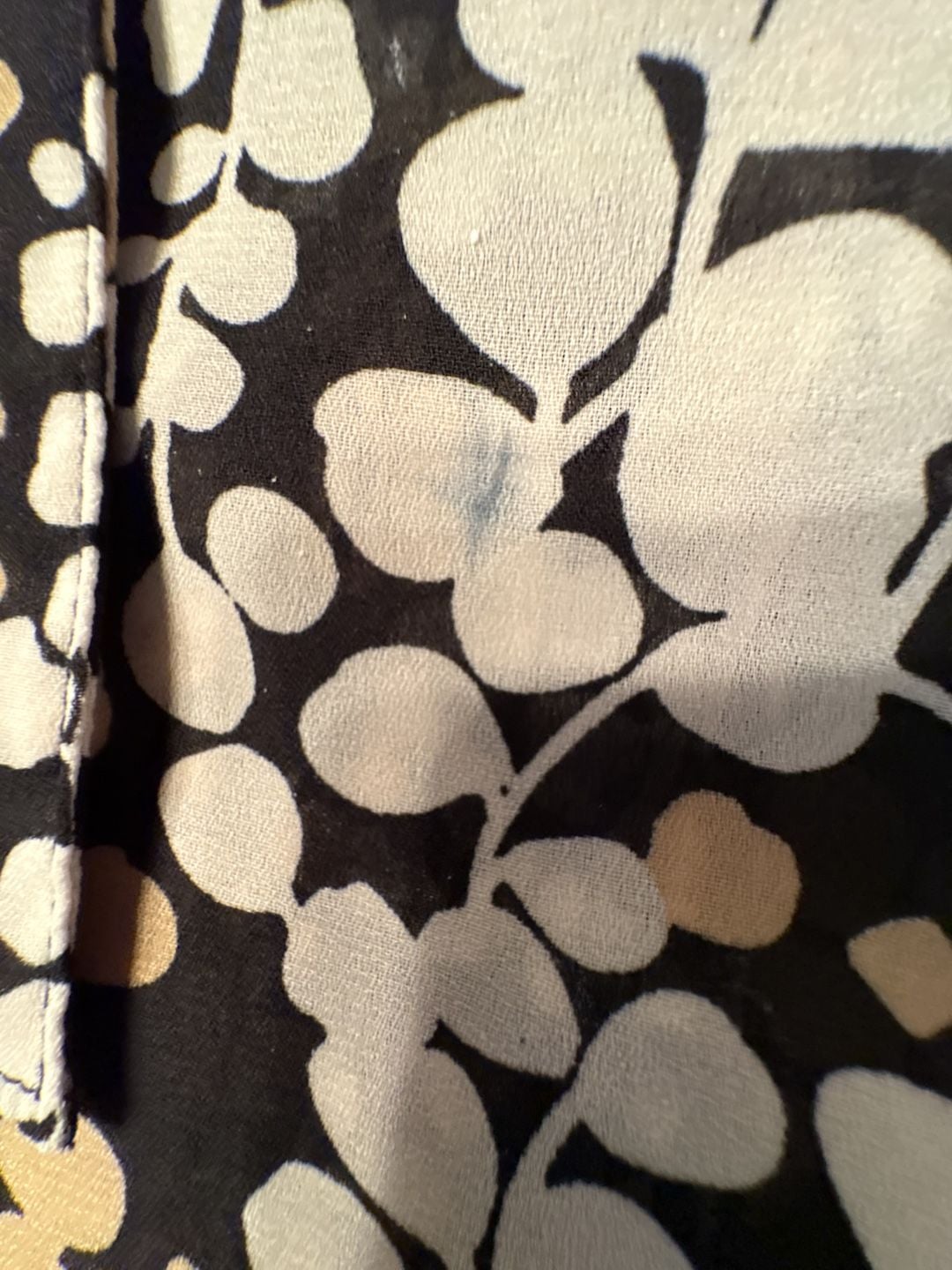 Club z collection Black and Beige Floral Print Long Sleeve Blouse 10
