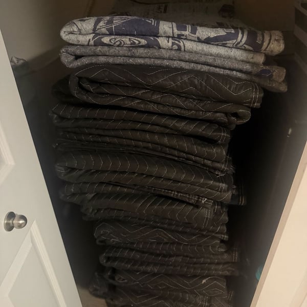 US Cargo Control Econo Deluxe Moving Blankets 72 x 80 Black/Gray Bulk Pack