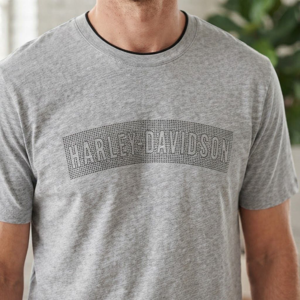 Harley-Davidson Men's Slim Fit Short Sleeve Tee - Gray 99027-20VM - Wisconsin Harley-Davidson 3