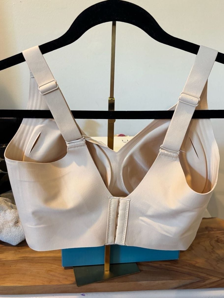 OEAK Seam & Wireless PushUp Bra w/Lifting Support Band, Size S Nude 3