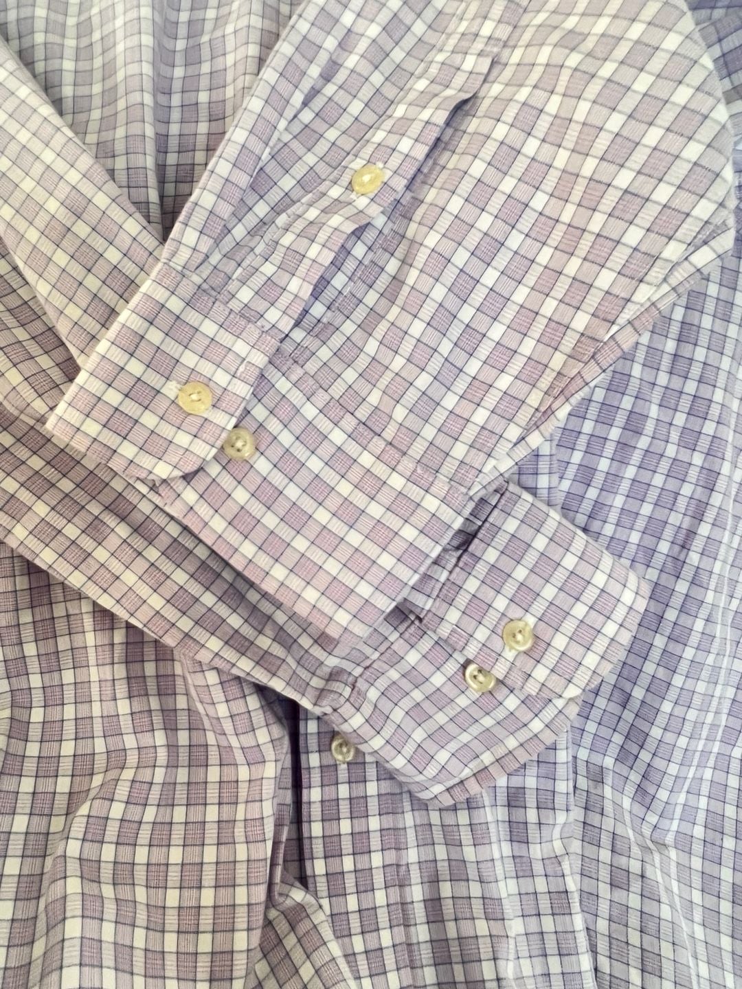 Club Room Men's Purple Plaid Regular Fit Long Sleeve Button Up Dress Shirt New with out tags 6