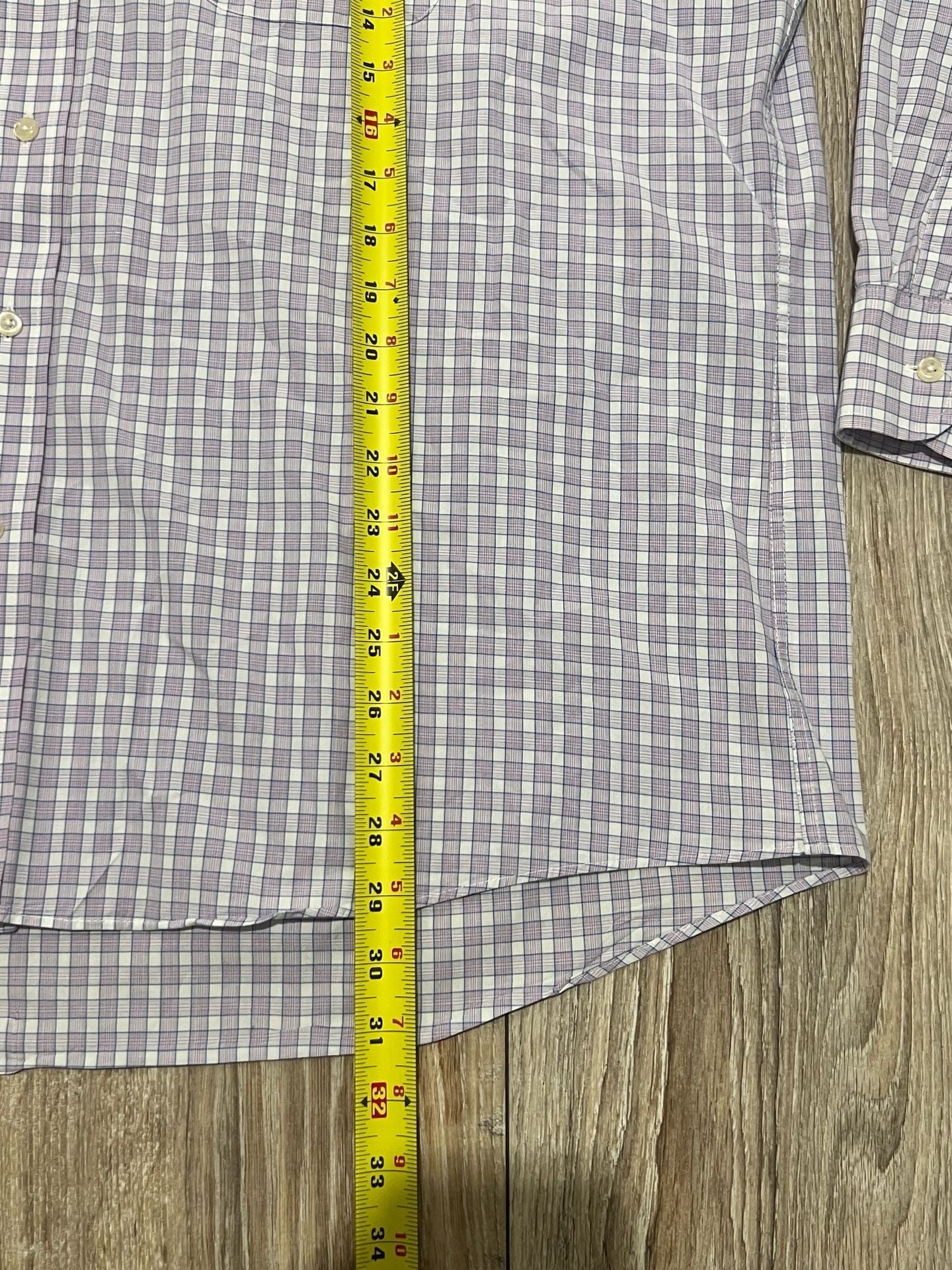 Club Room Men's Purple Plaid Regular Fit Long Sleeve Button Up Dress Shirt New with out tags 7