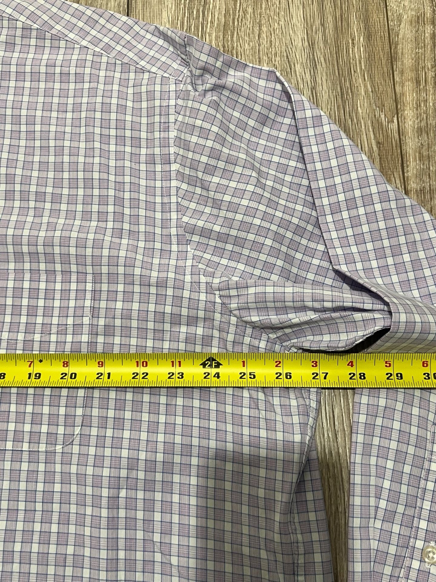 Club Room Men's Purple Plaid Regular Fit Long Sleeve Button Up Dress Shirt New with out tags 8