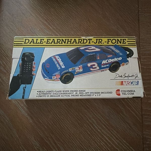1991 Columbia Telecommunications Dale Earnhardt Jr. Fone NASCAR ACDelco #3 Race Car Telephone with Box