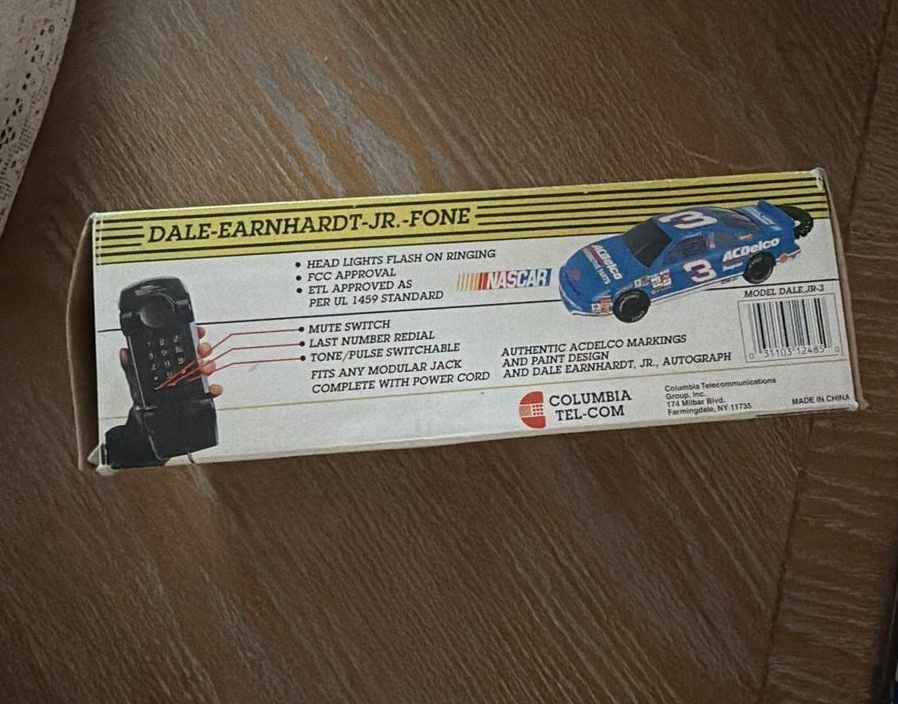 1991 Columbia Telecommunications Dale Earnhardt Jr. Fone NASCAR ACDelco #3 Race Car Telephone with Box 3