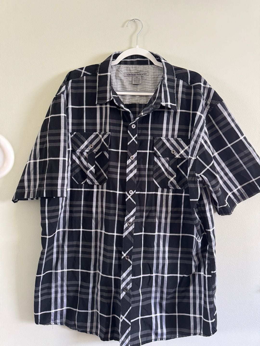 Beyond The Limit Men's Black Short Sleeve Button Down Shirt Size 3XL 2