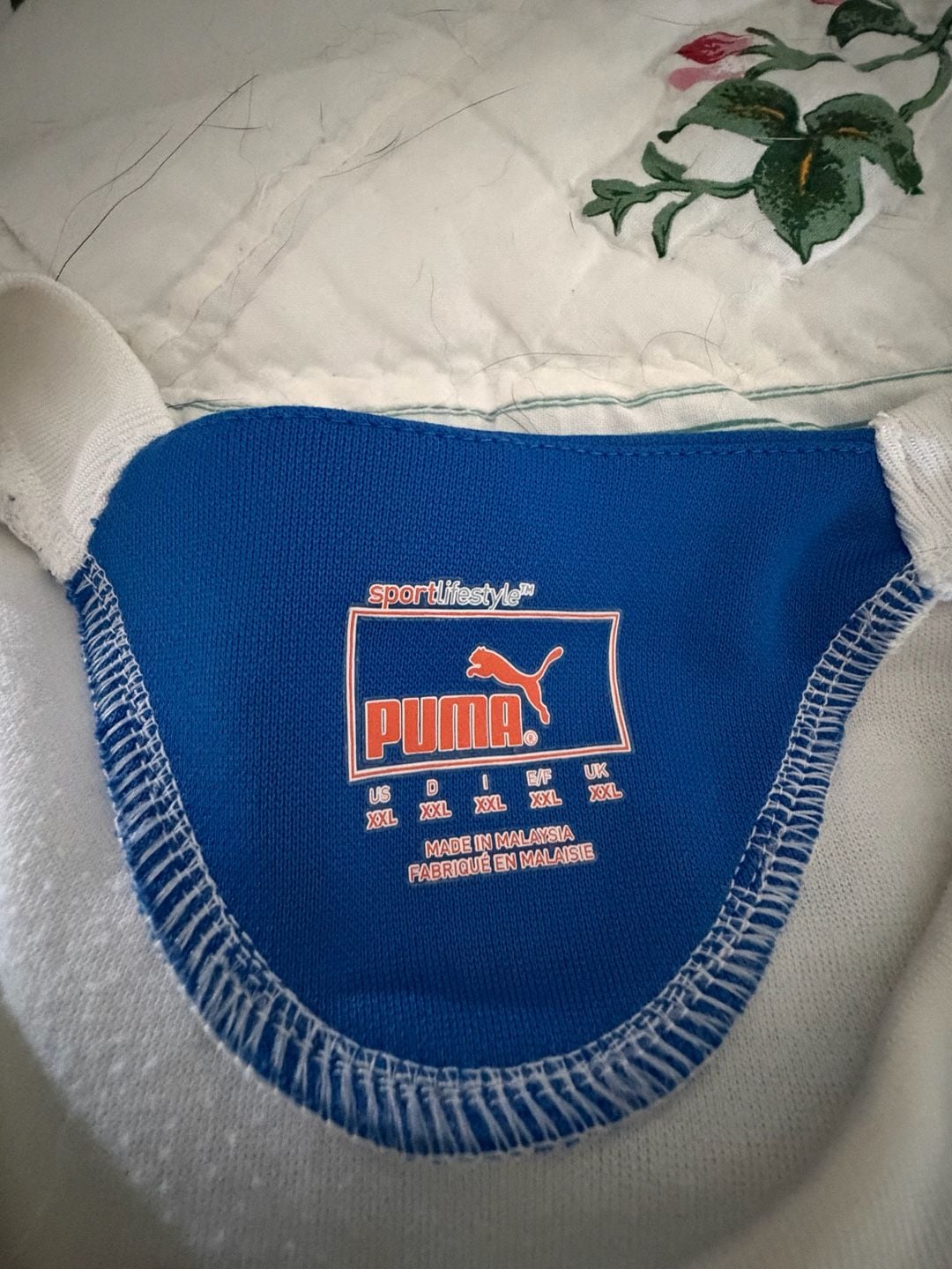 Puma Italia FIGC Sportlifestyle Long Sleeve Training Jersey Shirt White Blue Size XXL 5