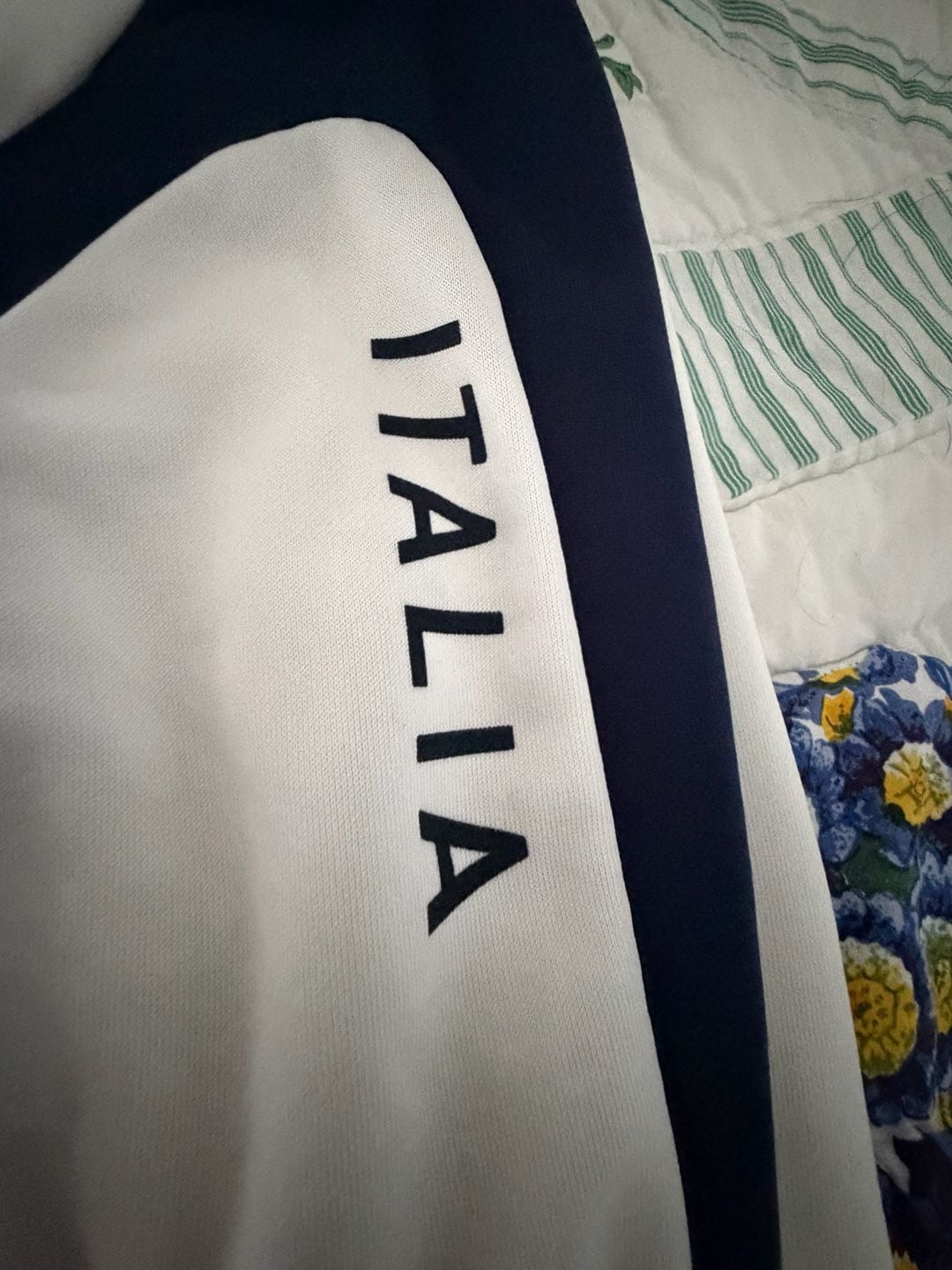 Puma Italia FIGC Sportlifestyle Long Sleeve Training Jersey Shirt White Blue Size XXL 6