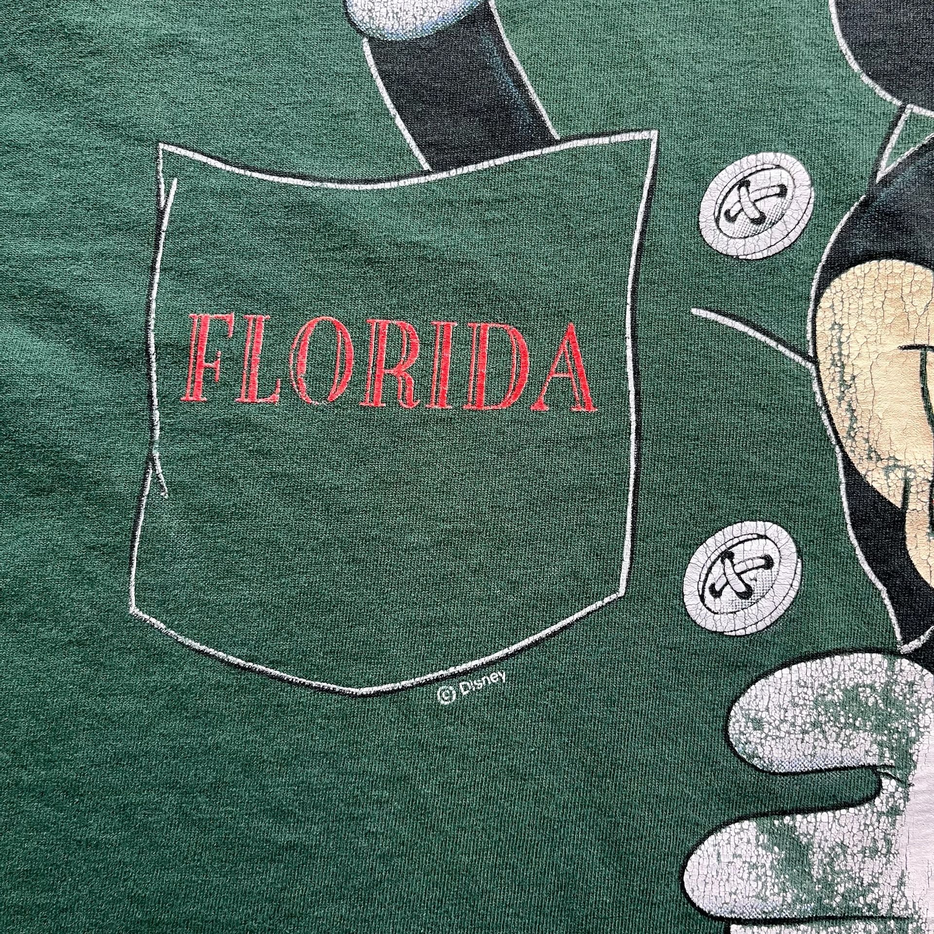 Vintage Sherry's Best Disney Mickey Mouse Florida Graphic Green T-Shirt 3