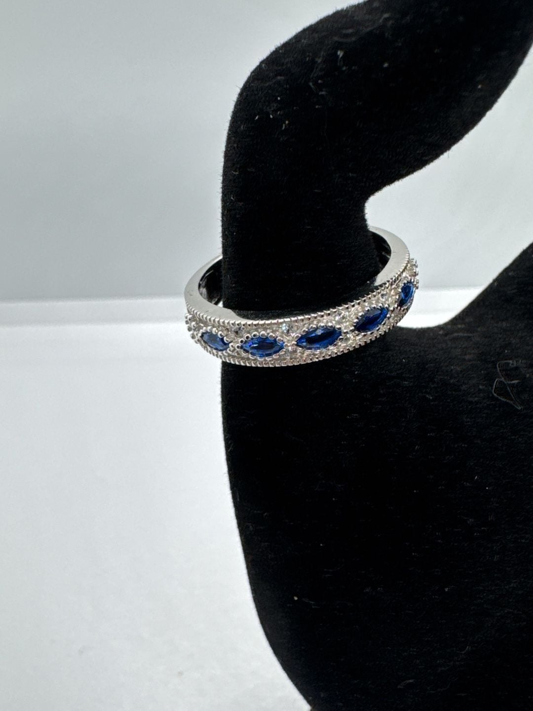 Kelly Waters Silver Sapphire & CZ Band 2