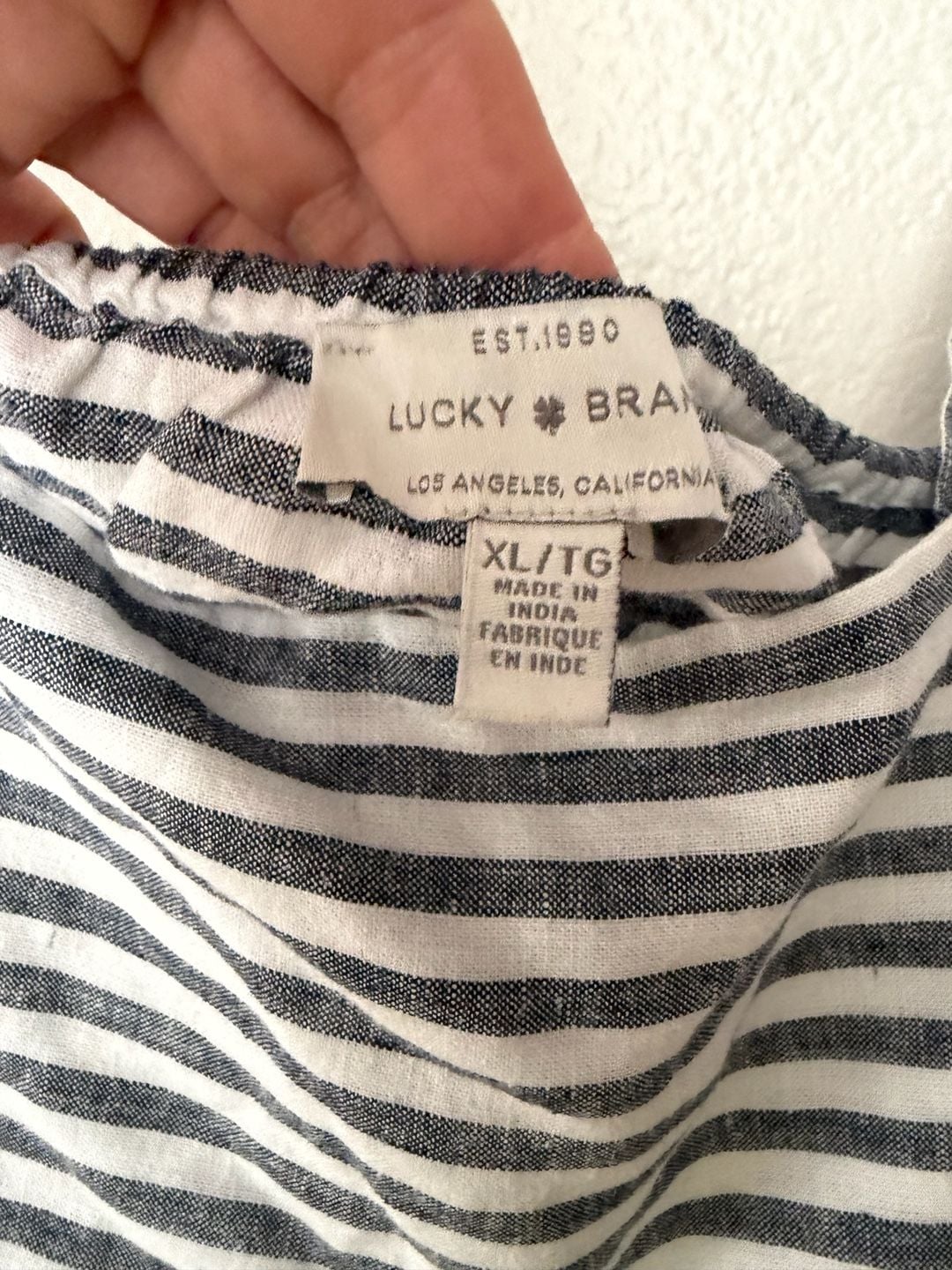 Lucky Brand Striped Linen Shorts and Top Set 9