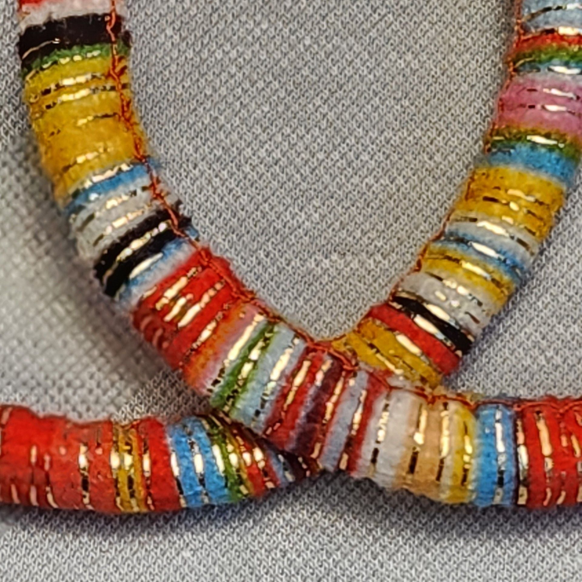 Boho Hoop Earrings Plunder Lena Thread Wrapped Colorful 3 Inch Statement Jewelry 3