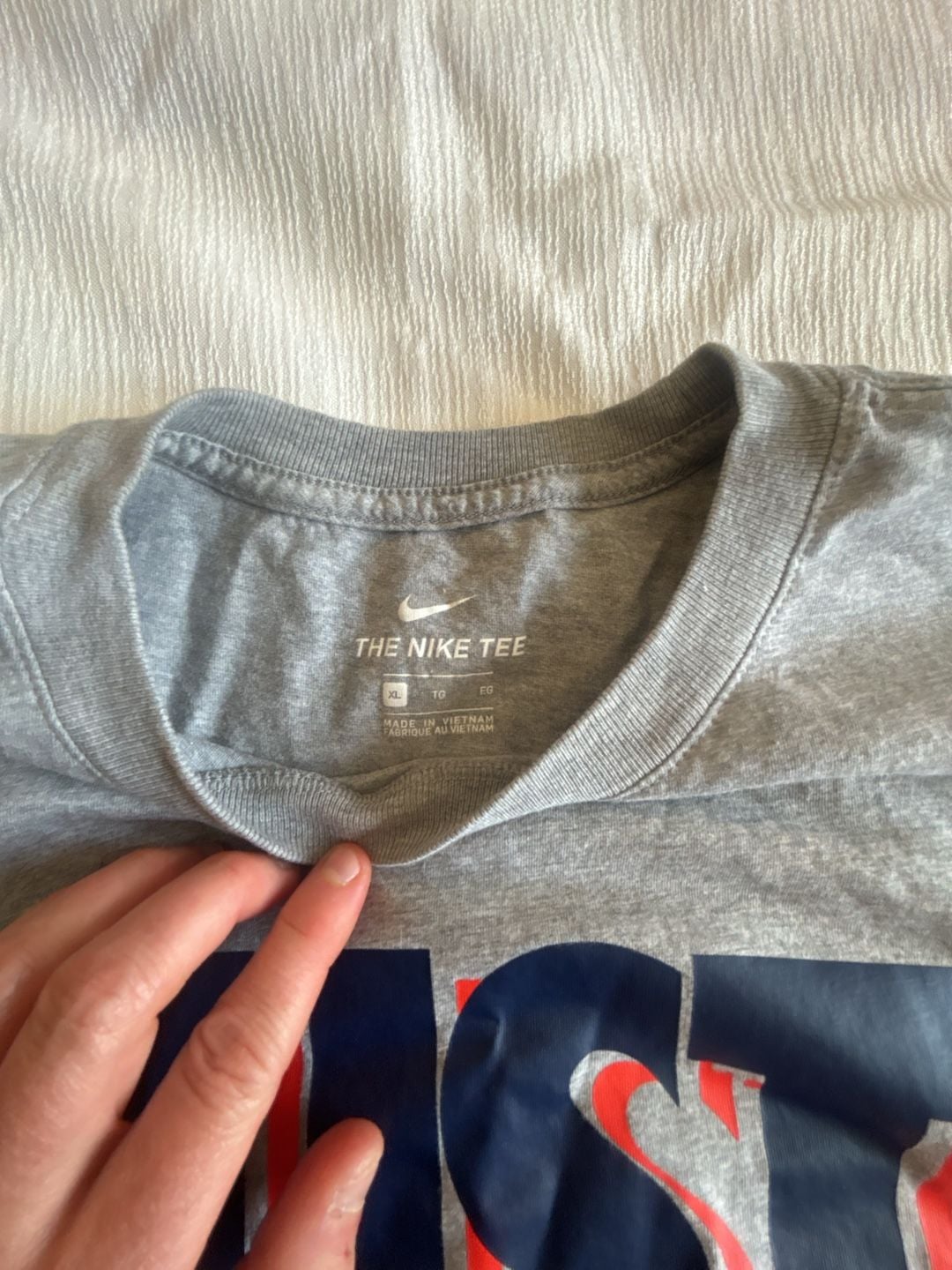 Nike Just Do It Graphic T-Shirt Gray Men's Size XL 3