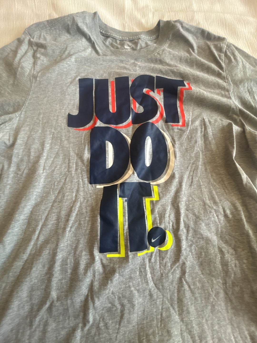 Nike Just Do It Graphic T-Shirt Gray Men's Size XL 4