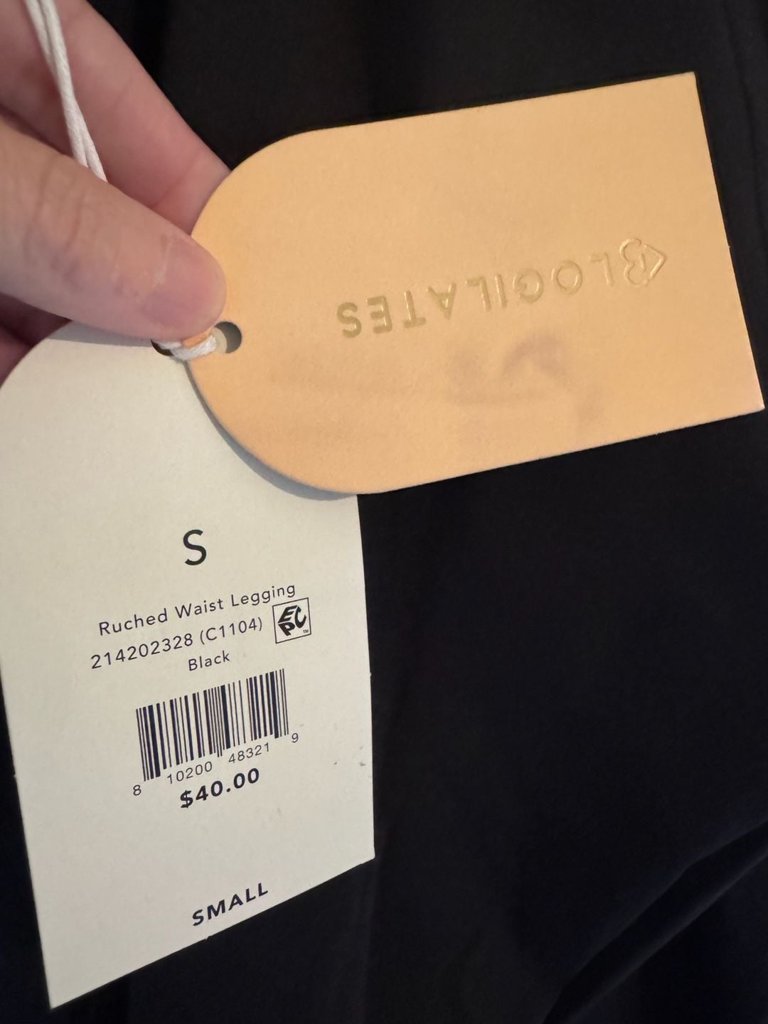 NWT Blogilates Ruched Waist Leggings Black Small 7