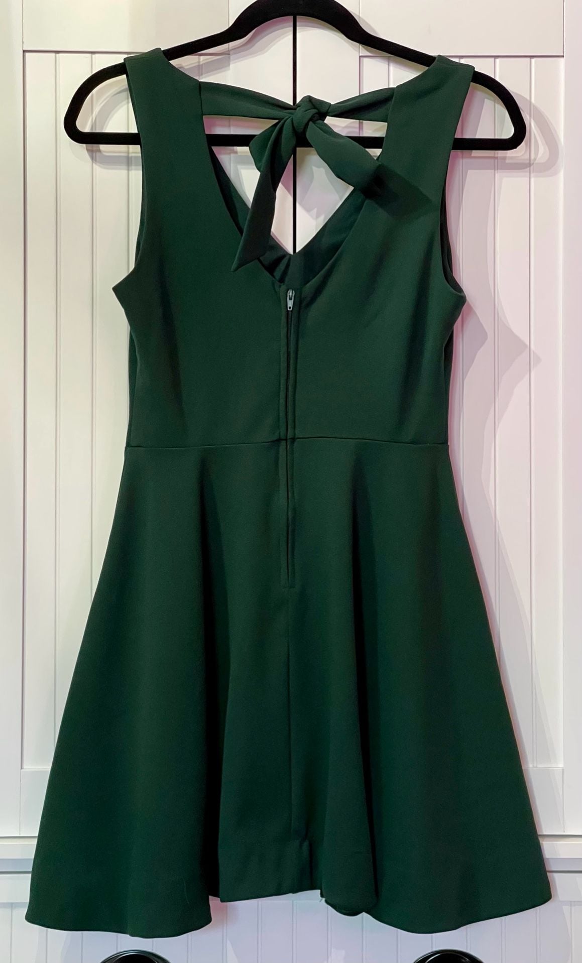 B. Darlin Forest Green Fit and Flare Dress with Tie Back Size 5/6 3