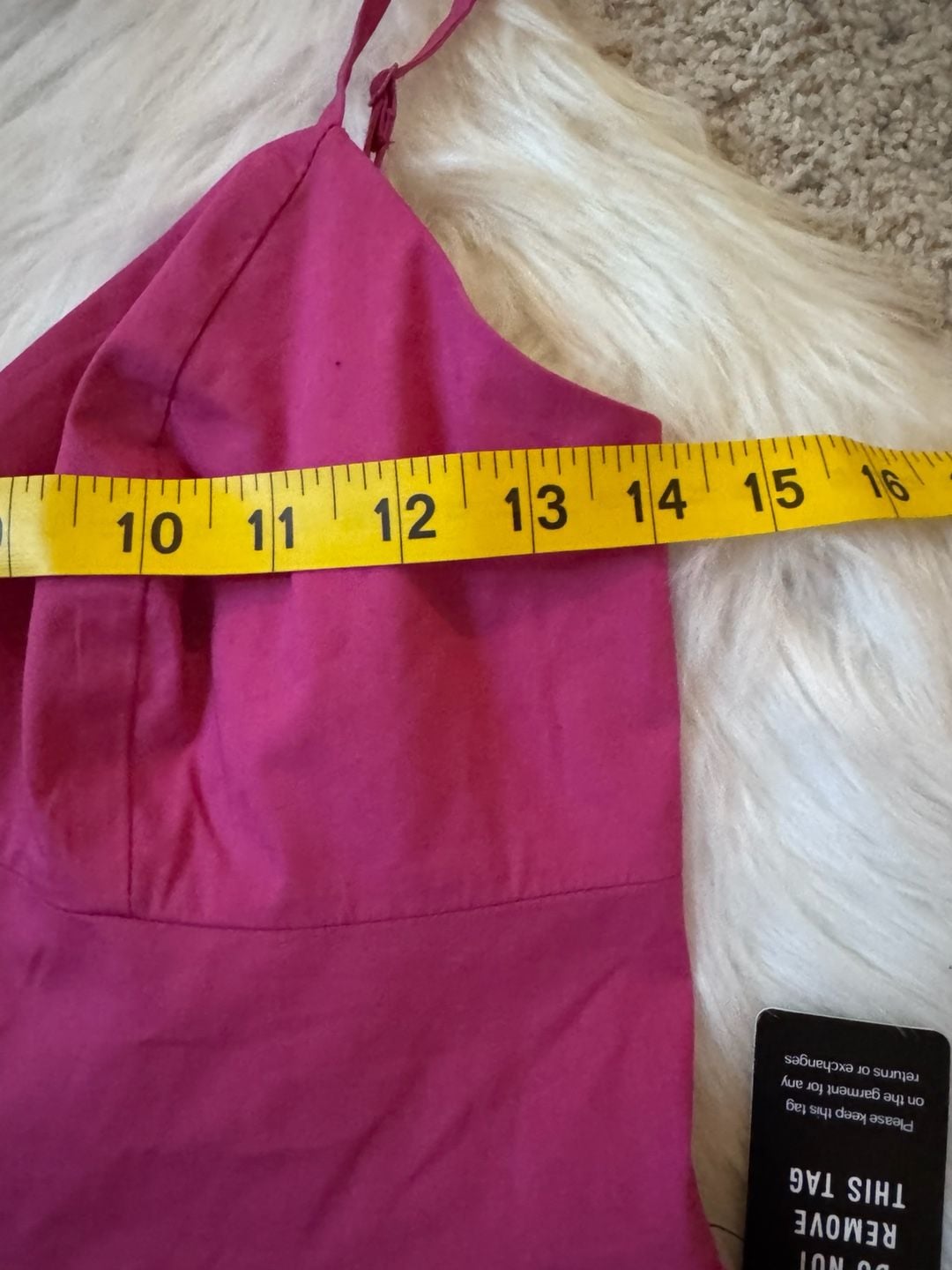 NWT Express Fuchsia Bubble Hem Mini Dress Spaghetti Strap V-Neck Size S 10