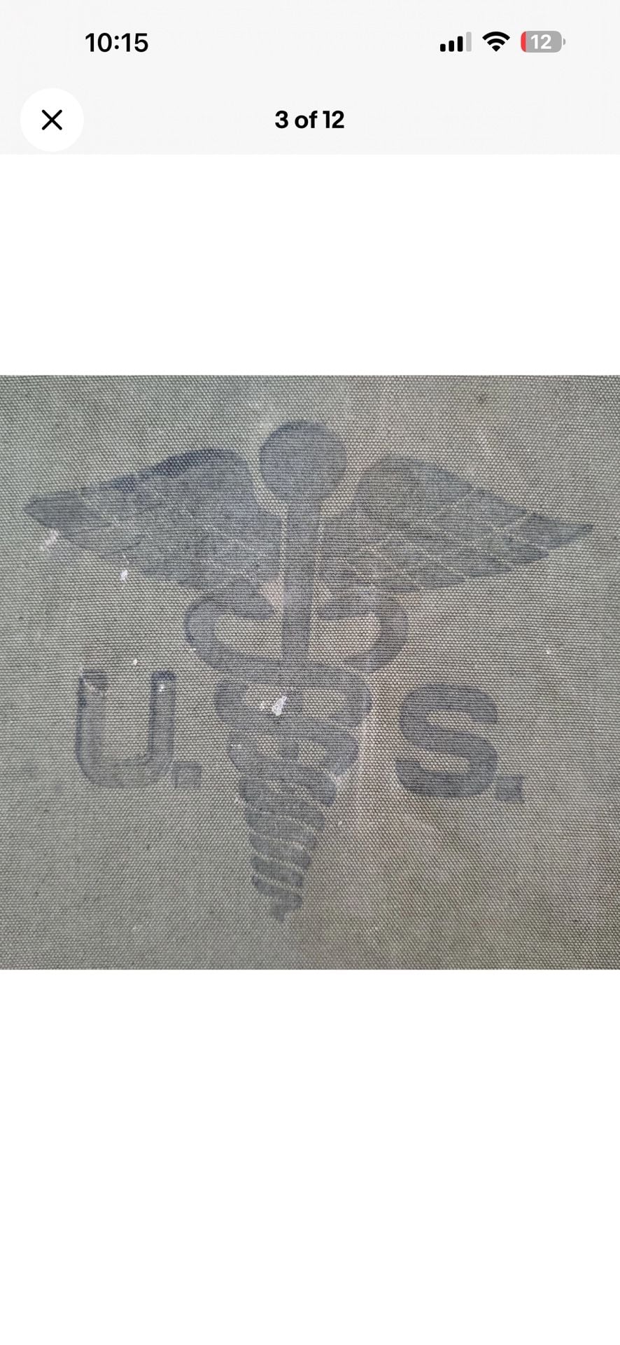 (3) Vintage US Military Medical Corps Folding Stretcher Litter Gurney Canvas 3