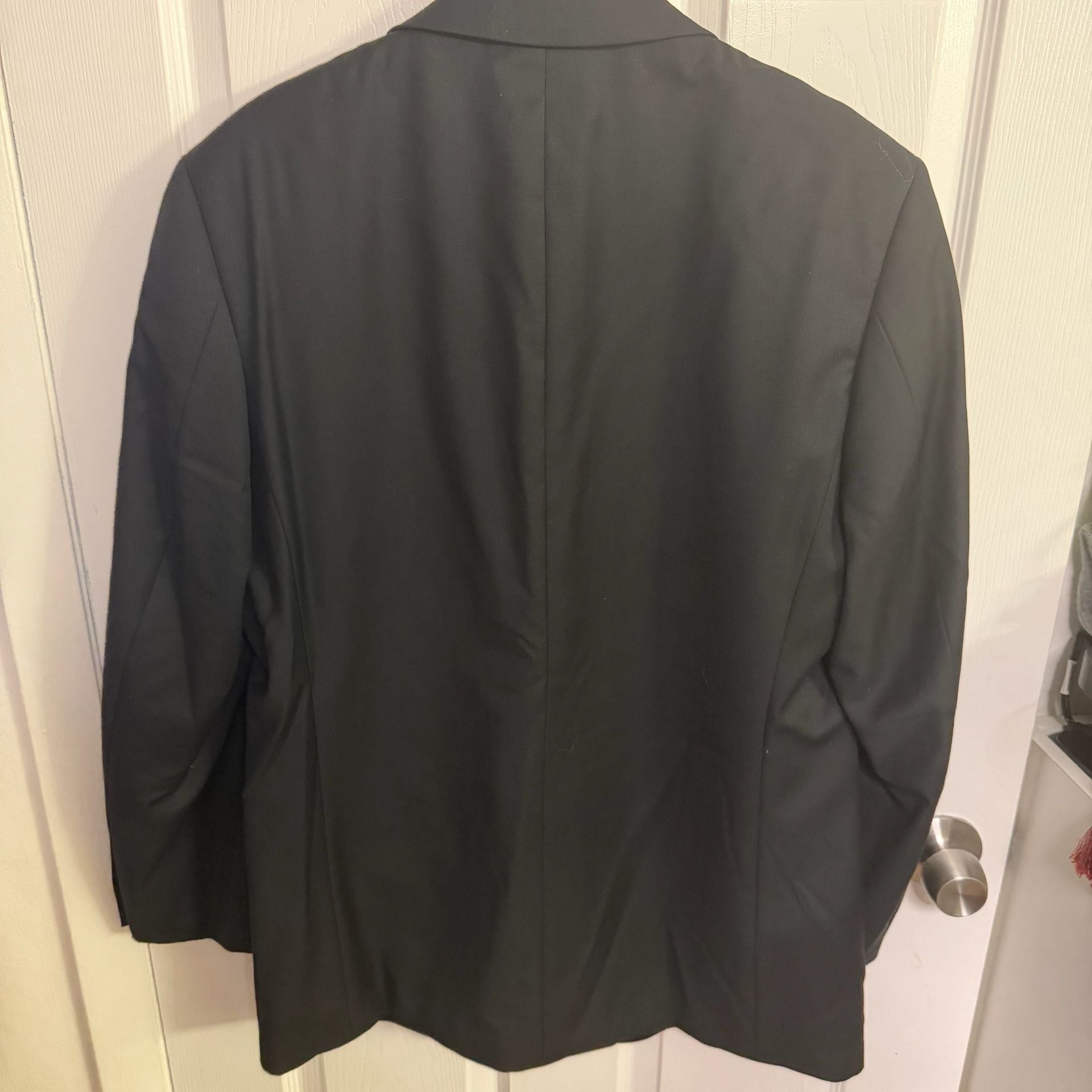 Carlo Razelli Charles 2B Super 140s Wool Tuxedo Suit Jacket Black 40R 7