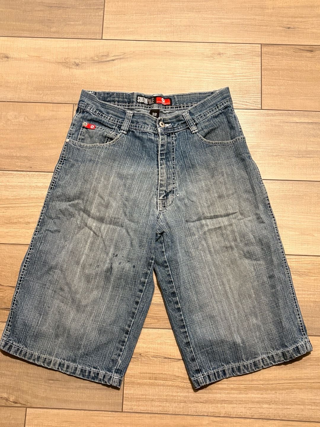 Southpole Vintage Baggy Denim Jean Shorts Size 32 Y2K Streetwear 2